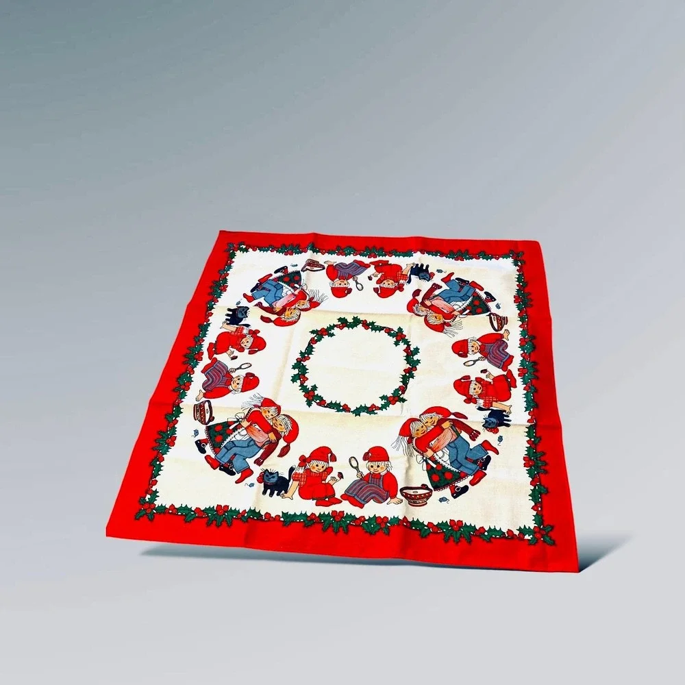 Scandinavian Christmas SMALL Square Tableware NOS 24
